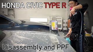 2023 Civic Type R wrapped in paint protection film