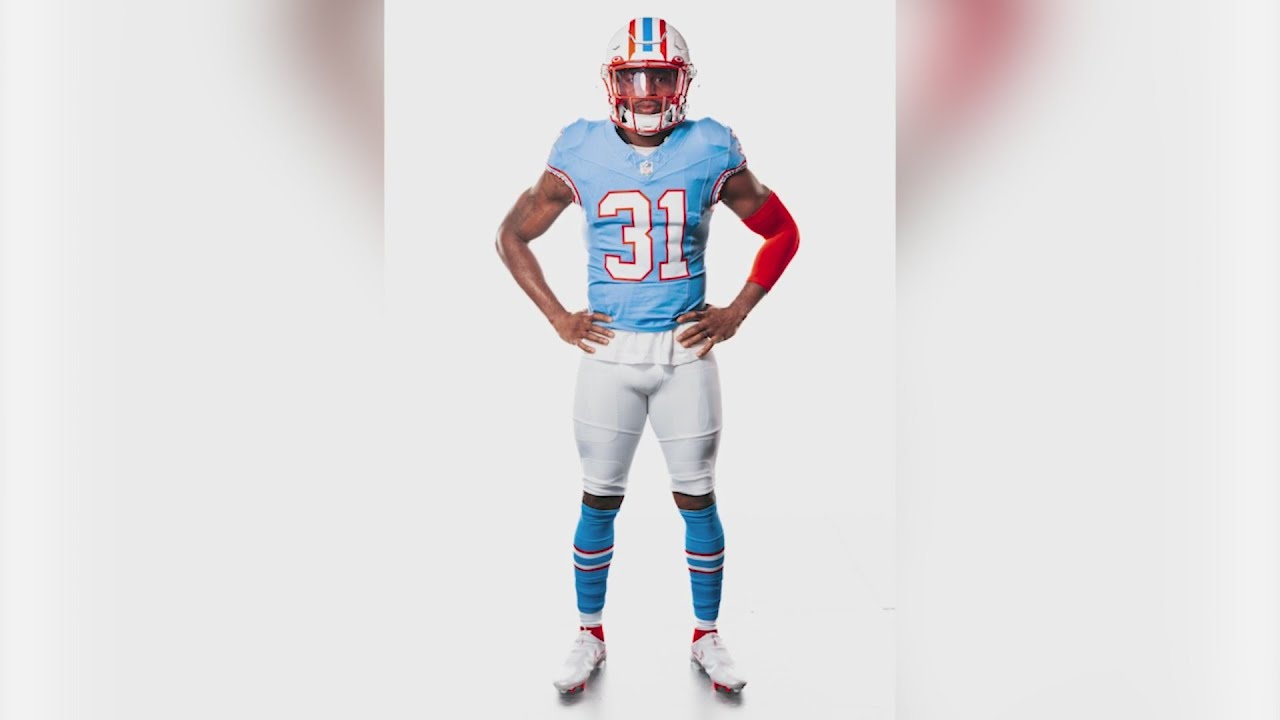 Tennessee Titans unveil Houston Oilers-themed throwback jerseys