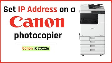 How to set  the IP address on a Canon copier