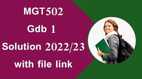 MGT502 GDB Solution fall 2022/ Gdb solution mgt502 #mgt502gdb #vu #helpforyou