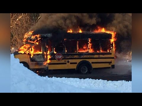 Ont. bus driver hailed as a hero for saving children after school bus burst into flames