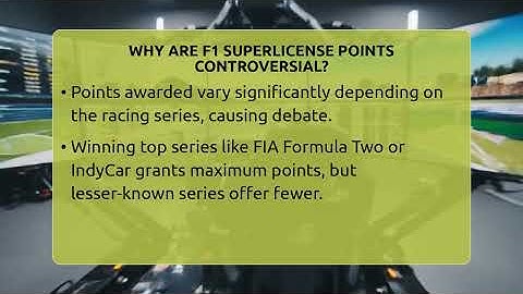 Why Are F1 Superlicense Points Controversial? - Pole Position Experts