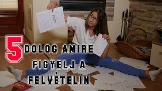 MINDENT A FELVÉTELIRŐL- SCHOOL TIPS