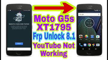 Moto G5 (XT1795)Youtube Not Working||8.1 Frp Bypass 2020 Without Pc||Bypass Google Lock 100% Working