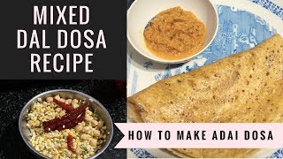 Adai Dosa Recipe | How to Make Mixed Dal Dosa | Priya Cooks