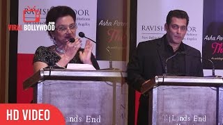 Asha Parekh Thanking Salman Khan Personally Asha Parekhs Biography The Hit Girl Book Launch