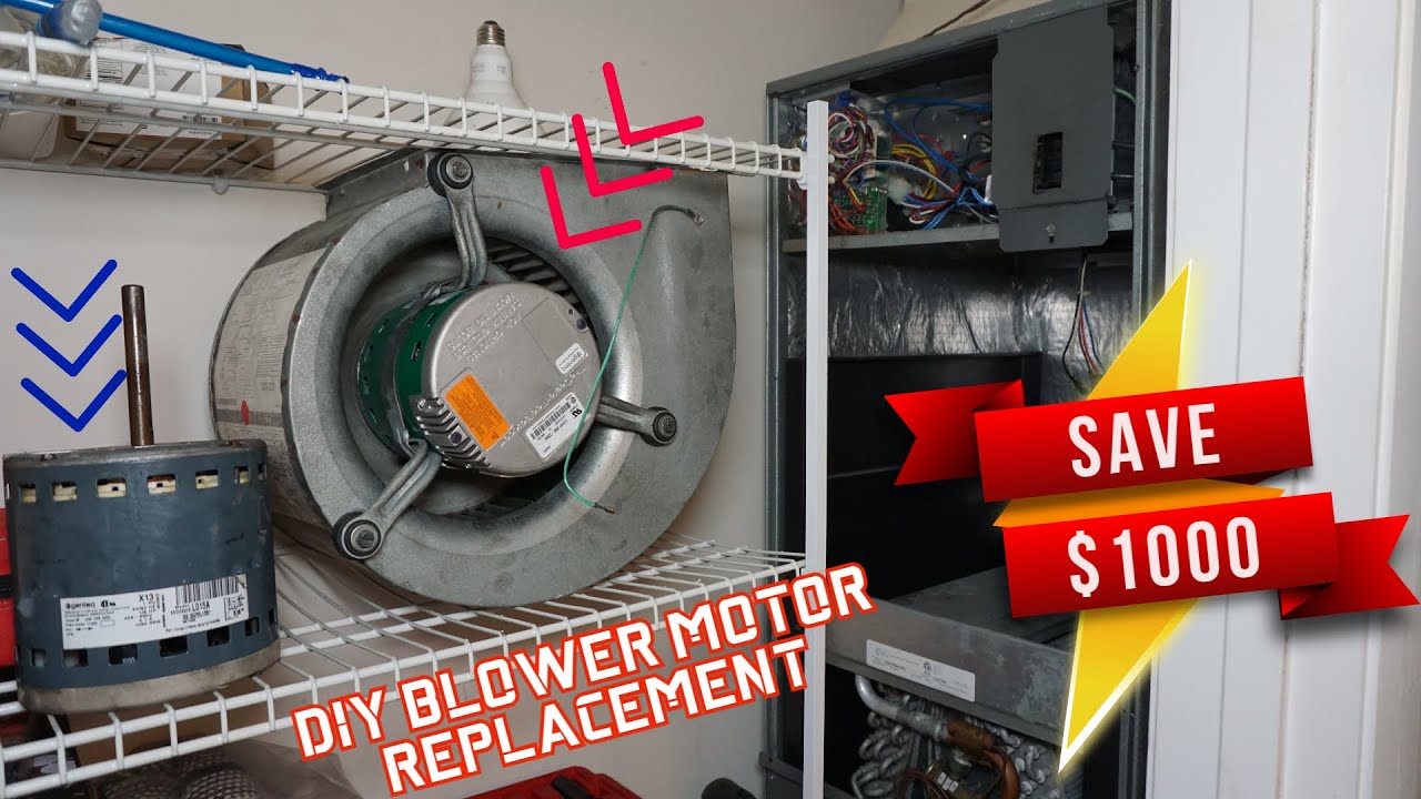 House A/C Blower Motor Replacement ( Amana , Goodman ) - YouTube