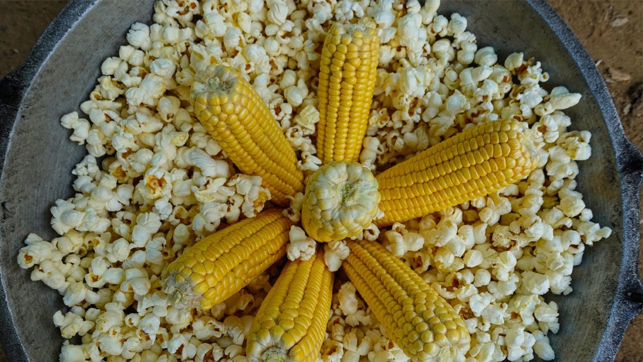 Homemade Village Popcorn recipe caramel popcorn How to make popcorn