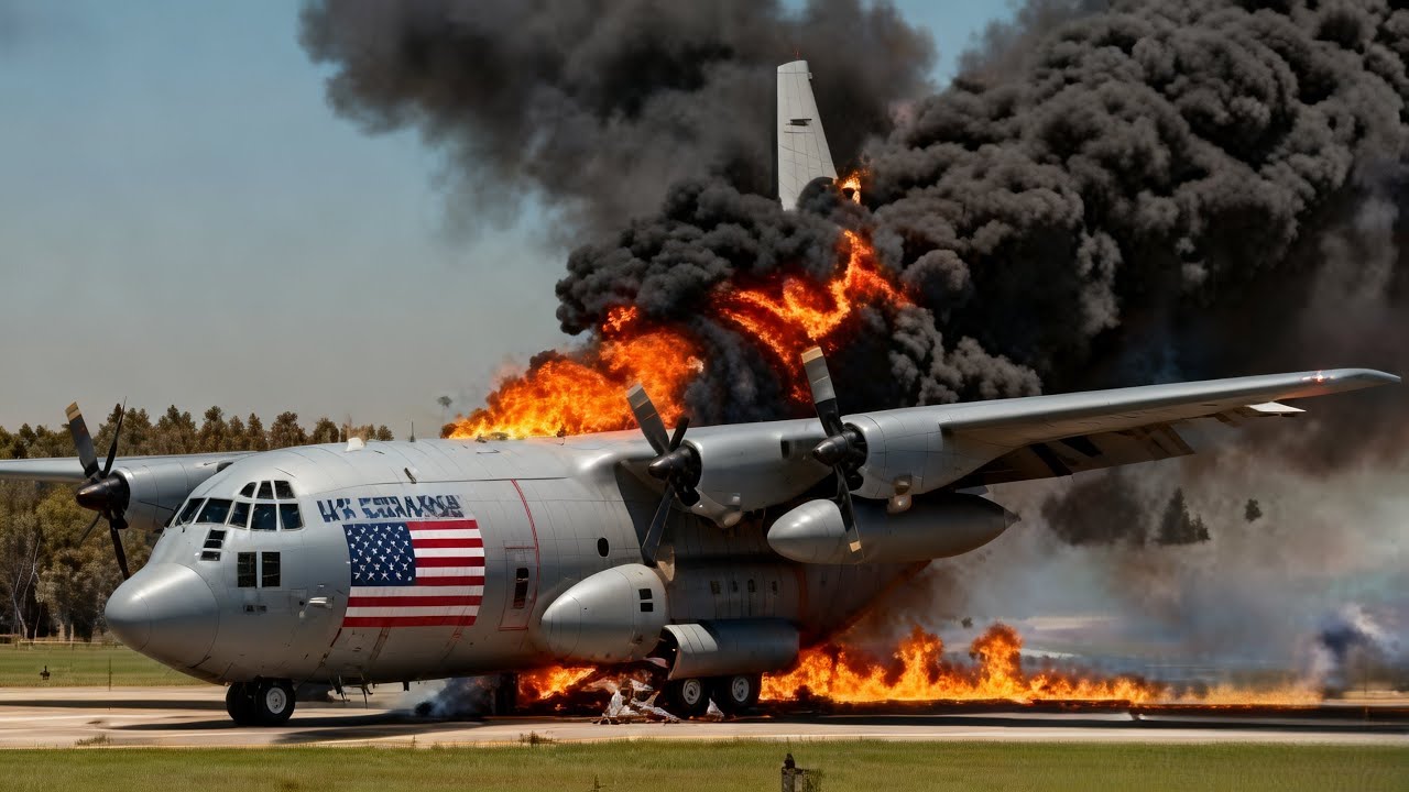 1 час назад: американский самолет С-130 с 7000 тоннами бомб был уничтожен российским пилотом Су-57.