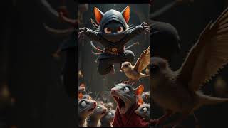 Ninja Cat Attack ! #shorts #trending #cat #ninja #youtube