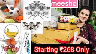 Meesho Haul Starting ₹268❤️Meesho Kitchen Haul❤️Stainless Steel Ice Cream Cup/Basket/Spatula/Chopper