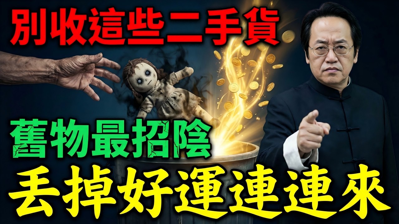 倪海廈： 千萬別撿！這5種二手物品帶回家，等於把別人的「衰運」和「窮氣」請進門！#倪海廈 #倪海厦 #易經 #風水 #易經智慧 #斷捨離 #居家風水 #二手買賣