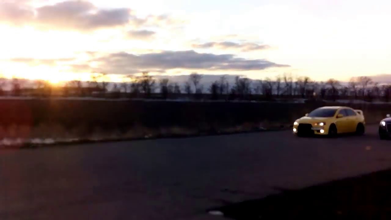 Audi RS3 8P APR Stage 2 430 h.p. vs Mitsubishi Lancer Evo X tuned 420 h.p. roll on