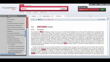 Video Module 3 - Working with search results in MyLexisNexis