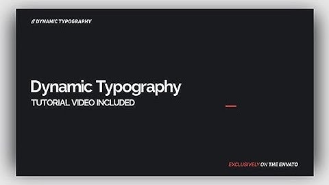 After Effects Template: Dynamic Typography