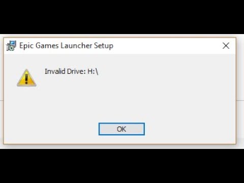 Epic games launcher invalid drive d