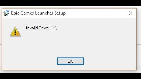 Epic games launcher invalid drive d