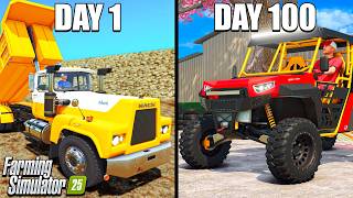 I SPENT 100 DAYS ON A FLAT MAP IN FARMING SIMULATOR