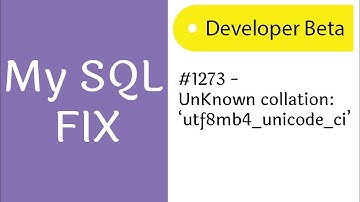 Fix Mysql #1273 unknown collaction: