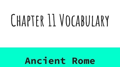 Chapter 11 Visual Vocabulary with Ms. Maloney