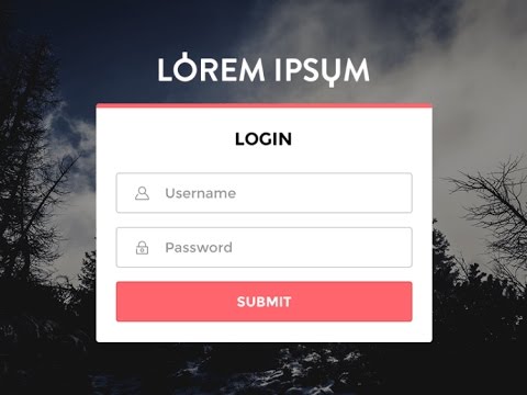 How to design Login form using HTML & CSS part-1 explained in Telugu