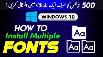 Windows 10 - How to iNstall Multiple Fonts in ONE Click | Fonts Installation Pack 203