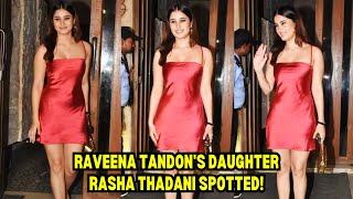 Rasha Thadani Flaunt Figure In Red Short Dress Raveena Tandon Daughter