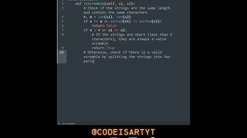 Leetcode 87. Scramble String in Python | Python Leetcode | Python Coding Tutorial | Python Code ASMR