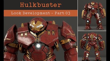 HulkBuster lookdevelopment part_03 - Creating surface imperfections | maya and Arnold render