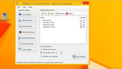 How to manage the Windows Boot-Loader Menu (EasyBCD)