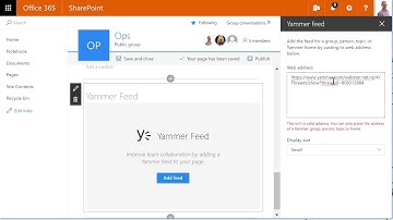 Embed a Yammer conversation into a SharePoint page