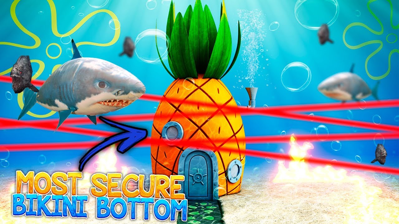 minecraft secret base entrance WORLD'S MOST SECURE / SECRET BIKINI BOTTOM! (Most Secure Base Challenge)