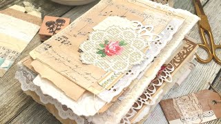 how I made an art journal from scratch [junk journal flip through] @amitybloom inspired