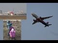 Аэропорт Жуляни- взлеты, посадки, прогулка с семьей, самолеты совсем рядом