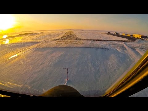 Beautiful Sunset Landing in the Arctic (C-130 HERCULES)
