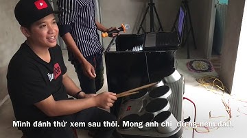Test dàn nhạc Kẹo Kéo Hỏa Tiễn ở Mỏ Cày-Bến tre || Nhỏ gọn nhưng đánh rất lực - Drum Đam mê âm thanh