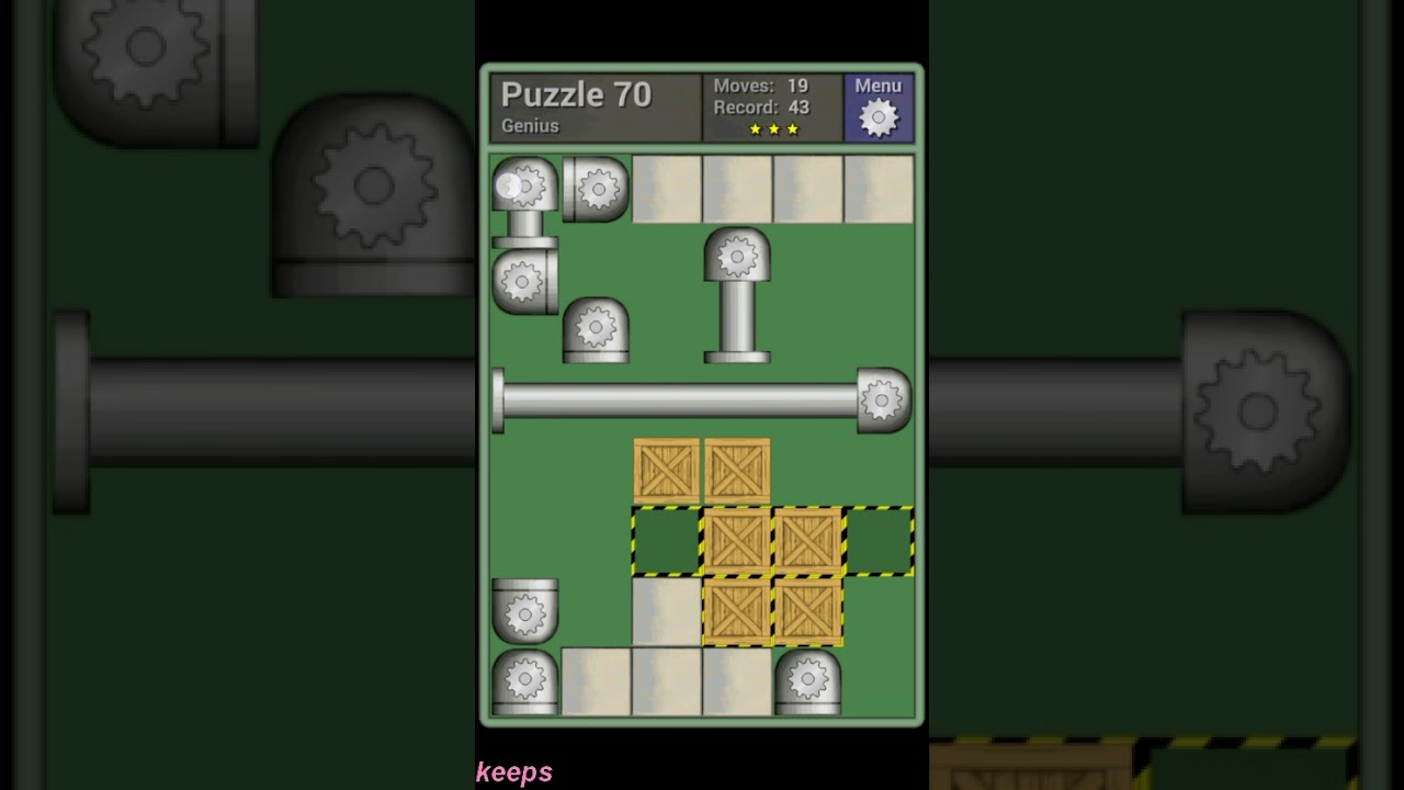 Pushing Machine (Genius) Level Puzzle 70 - Perfect Solution