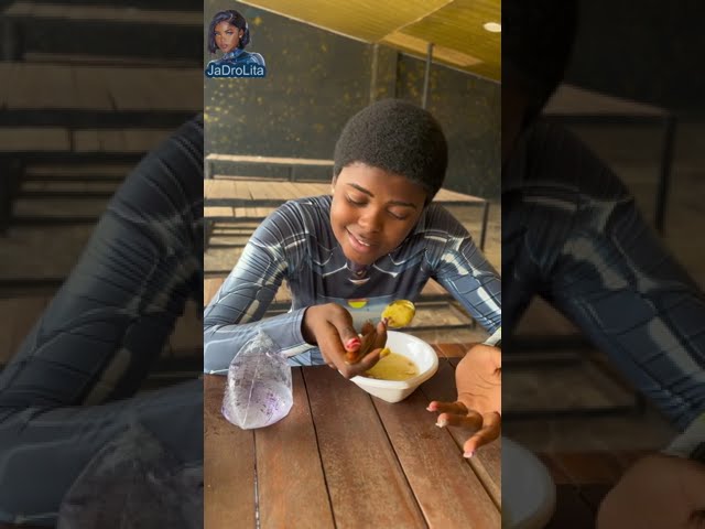 Jarvis AI Eating Yellow Garri In this hard time,. class=