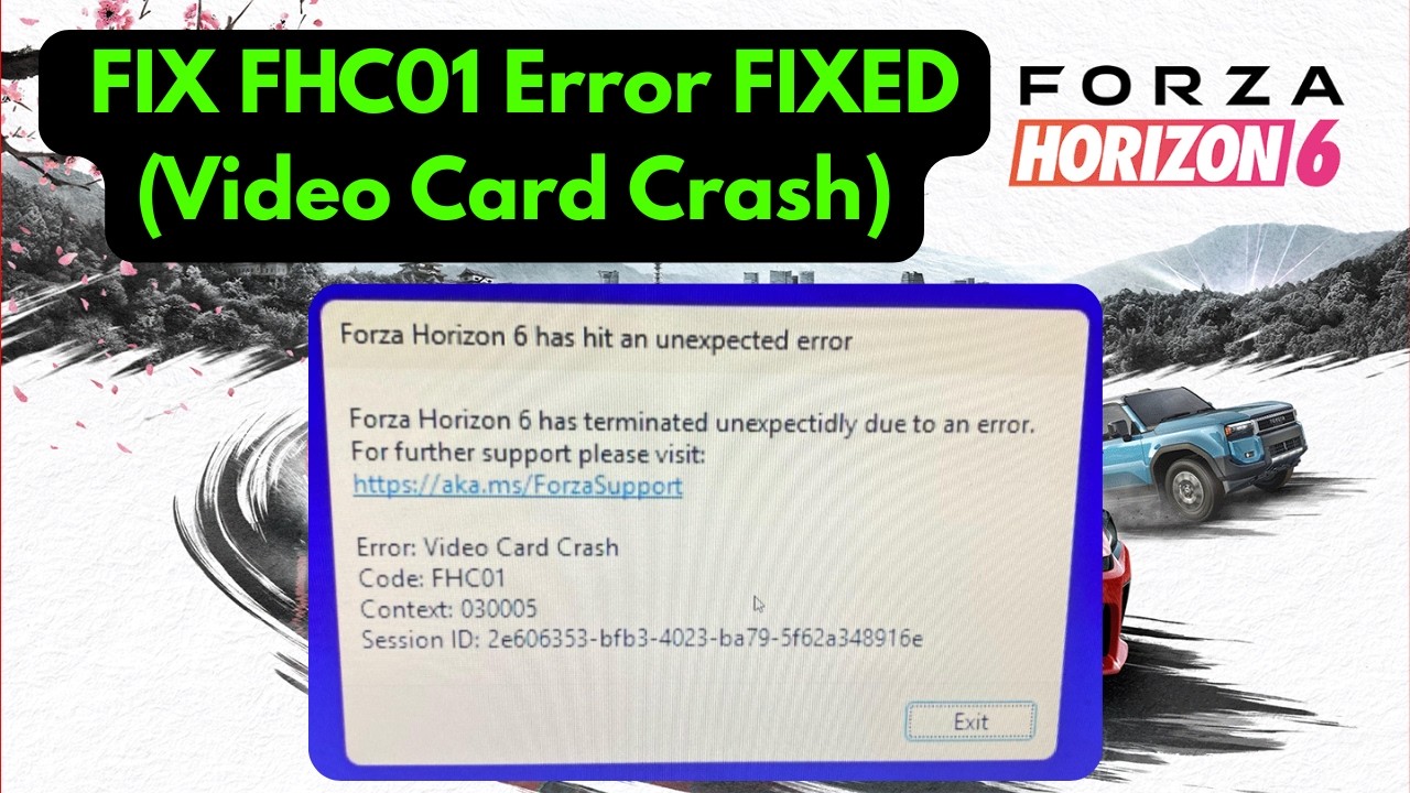 FORZA HORIZON 6 FHC01 Error FIXED! | Video Card Crash & GPU Crash ...