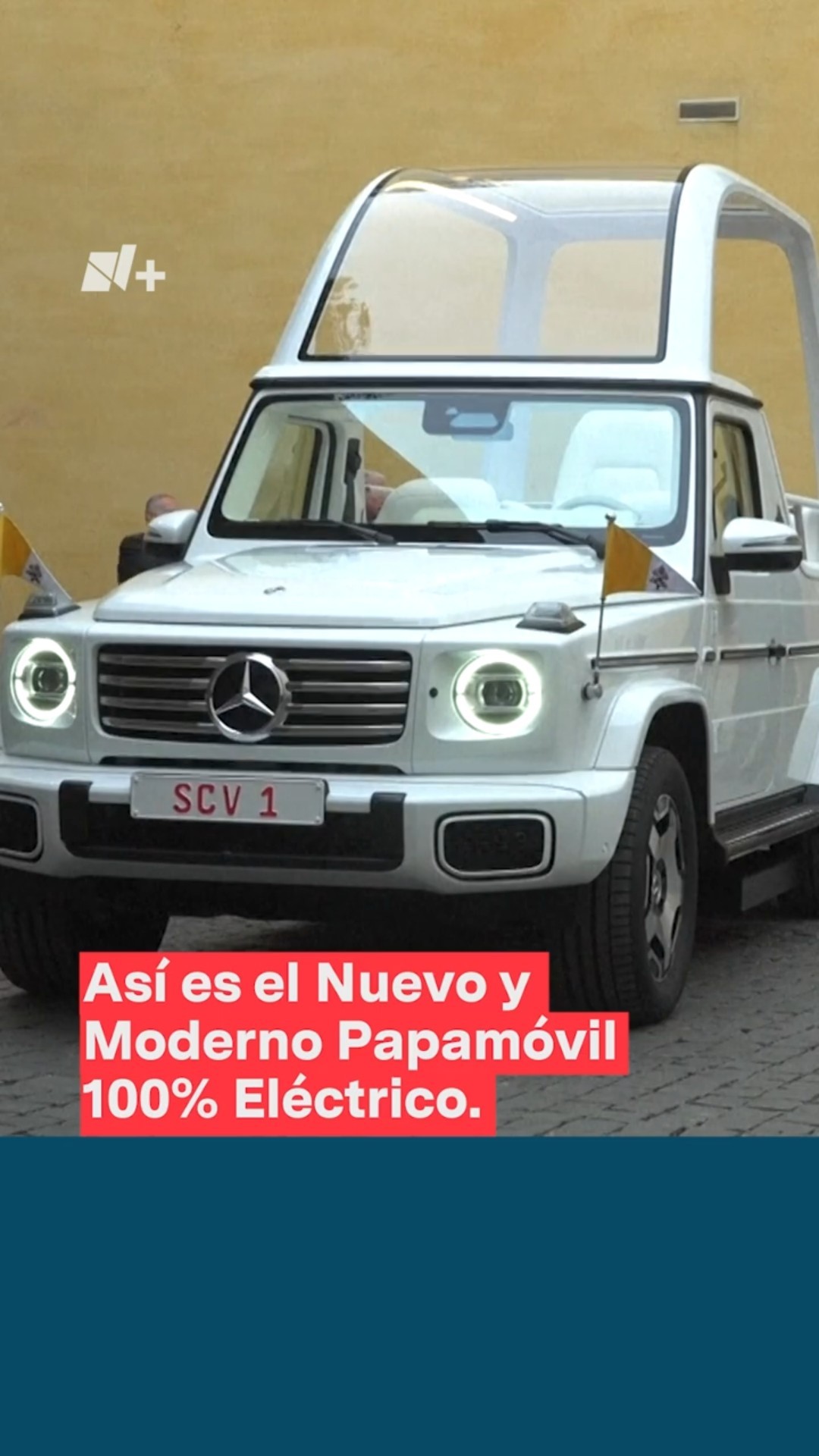 Así es el nuevo y moderno papamóvil del Papa Francisco #nmas #shorts #papa