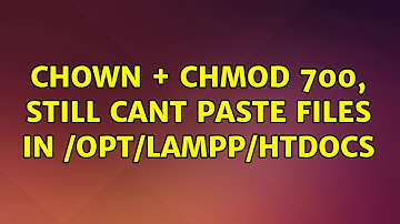 Ubuntu: chown + chmod 700, still cant paste files in /opt/lampp/htdocs