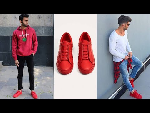 trendy red shoes