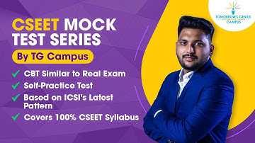 CSEET Online Mock Test Series | About ICSI CSEET | TG Campus