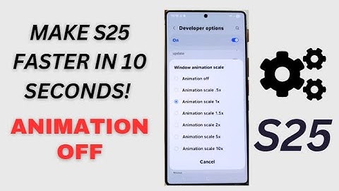 How to Turn OFF Window Animation Scale on Galaxy S25/S25 Edge/Ultra