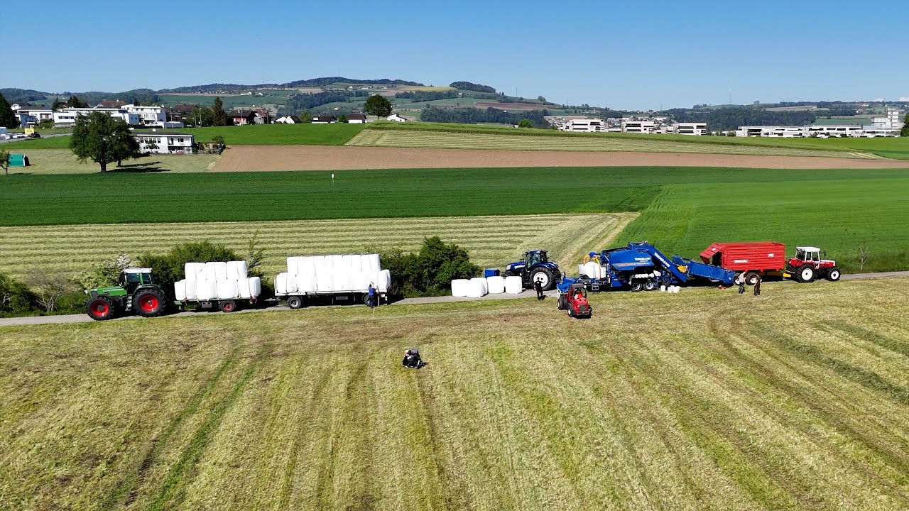 Grasernte 2021 häckseln \u0026 silieren -  Grassilage für Milchkühe moderne Landwirtschaft german farmers