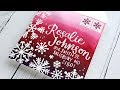 Snowflakes & Red Watercolor Mail Art Envelope