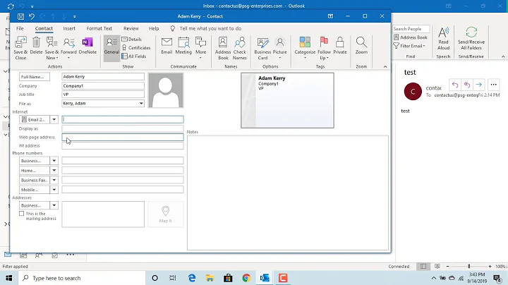 How to Add Contacts to Address Book in Outlook - Office 365