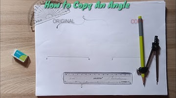 How to Copy An Angle with Compass.... kisi Angle ko copy kaise karen...