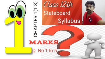 Class 12th  Application of matrices and determinant Chapter - 1 , Exercise 1.8 (one mark)