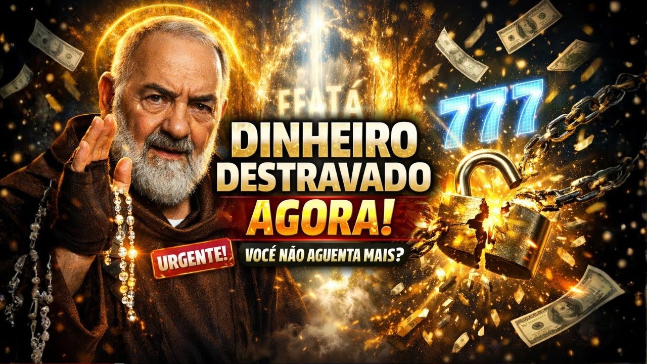 DINHEIRO DESTRAVADO AGORA: VOCÊ NÃO AGUENTA MAIS? ORAÇÃO 777 EFATÁ DE PADRE PIO HOJE